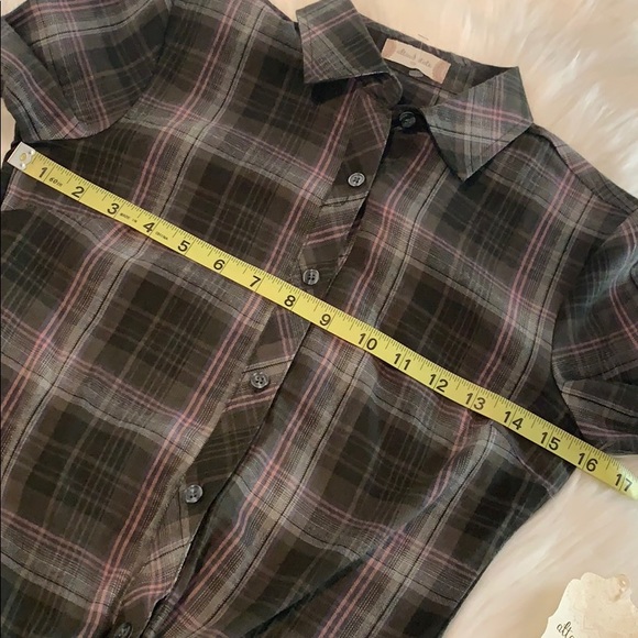 NWT Altar’d State Plaid Button Down Blouse - Picture 4 of 11